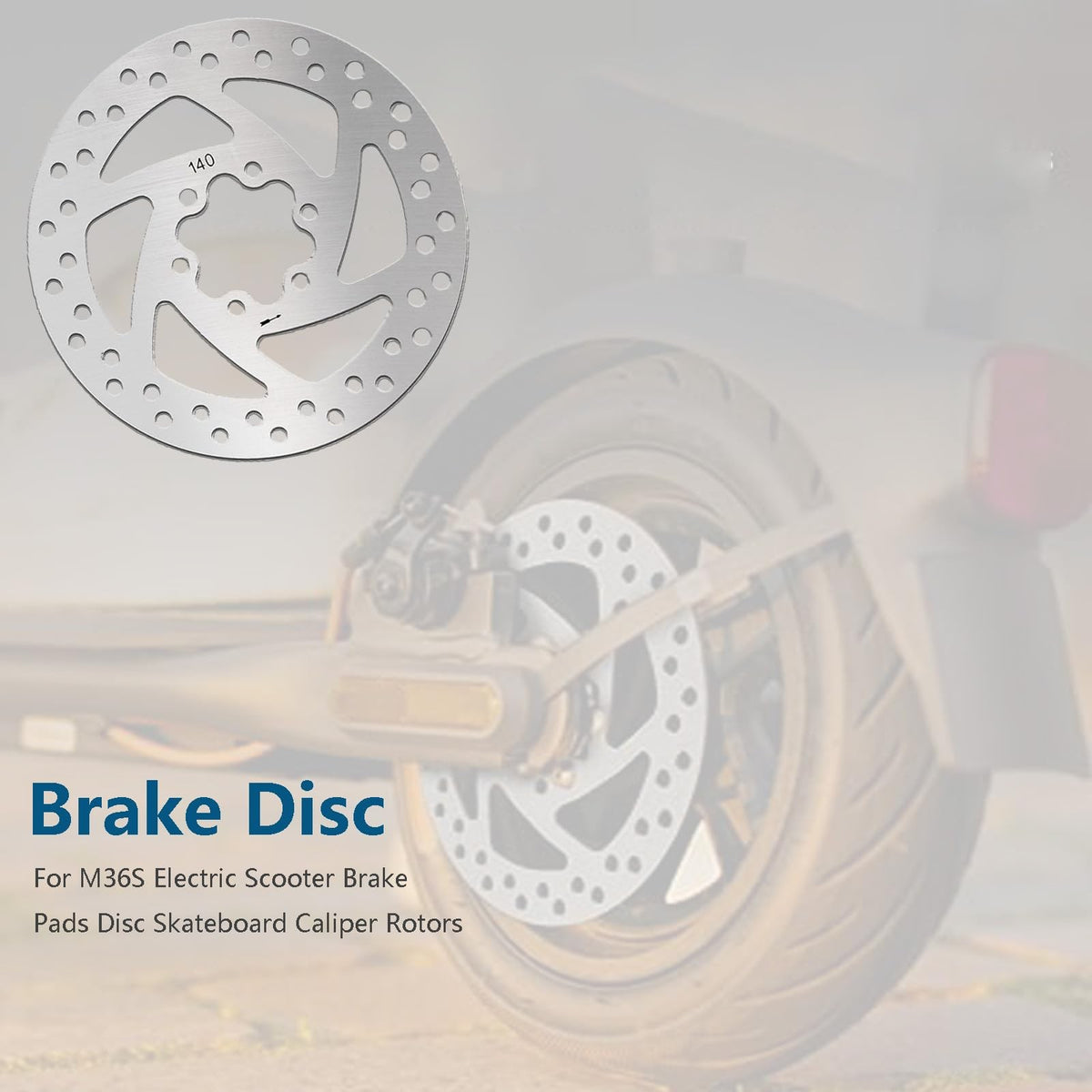 140mm Stainless Steel Electric Scooter Brake Rotor - Universal Fit