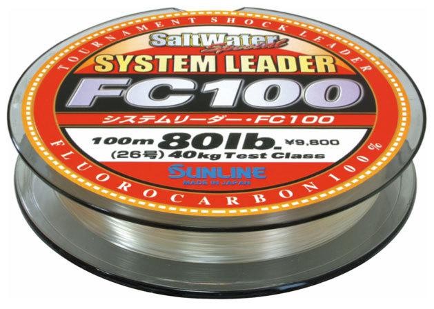 Sunline FC100 Fluorocarbon Leader 33 Yd 25 lb Clear for Fishing