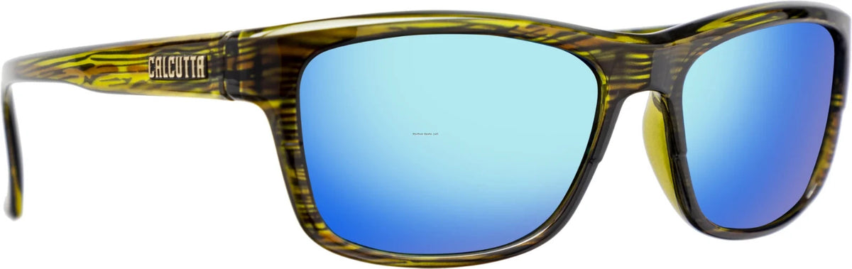 Polarized Fishing Sunglasses with Blue Mirror Lens - UV Protection