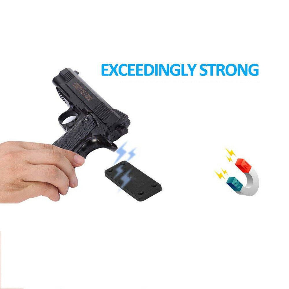 Magnetic Gun Mount Holder Holster - Concealed Pistol & Firearm Car Desk Bed Mounts - 1-3 Pack