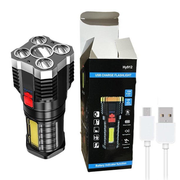 Rechargeable LED Tactical Flashlight for Camping & Outdoor Use