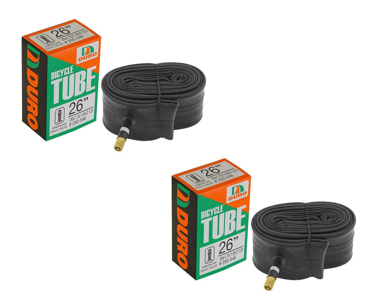 2 Pack 26 Inch Bike Inner Tubes 1.75-2.125 with Schrader Valve 33mm