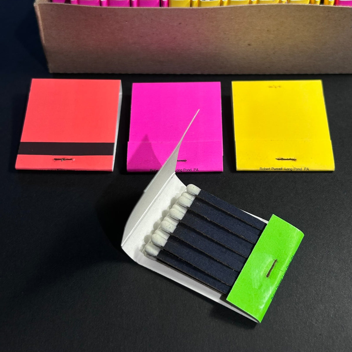 Neon Matchbooks for Weddings & Parties Bulk Safety Matches Made in USA