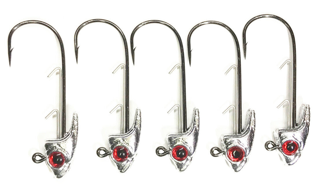 Artificial Fishing Jig Heads for Swimbaits - Multiple Weights & Hooks