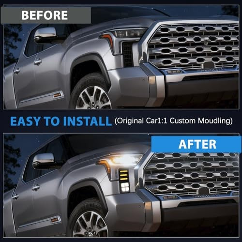 LED Fog Lights for Toyota Tundra 2022-2025 White Fog Lamp Bumper Replacement