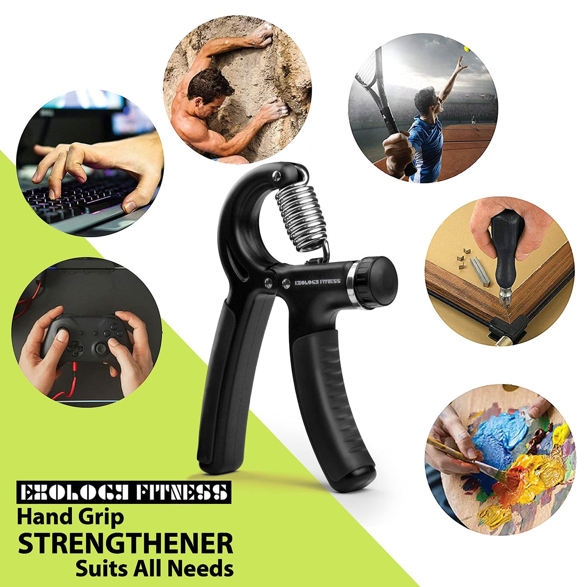 Grip Strength Trainer 11lb-132lb Hand Exercise Device for Forearm & Wrist