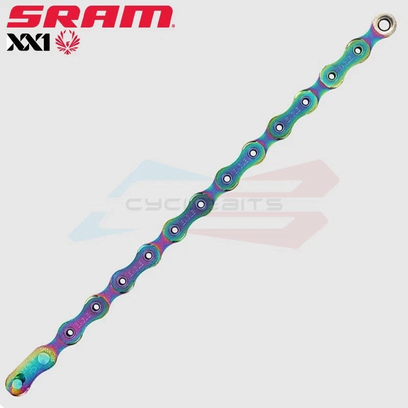 Bike Chain 12-Speed Nickel Rainbow Eagle XX1 Eagle AXS 126-Link