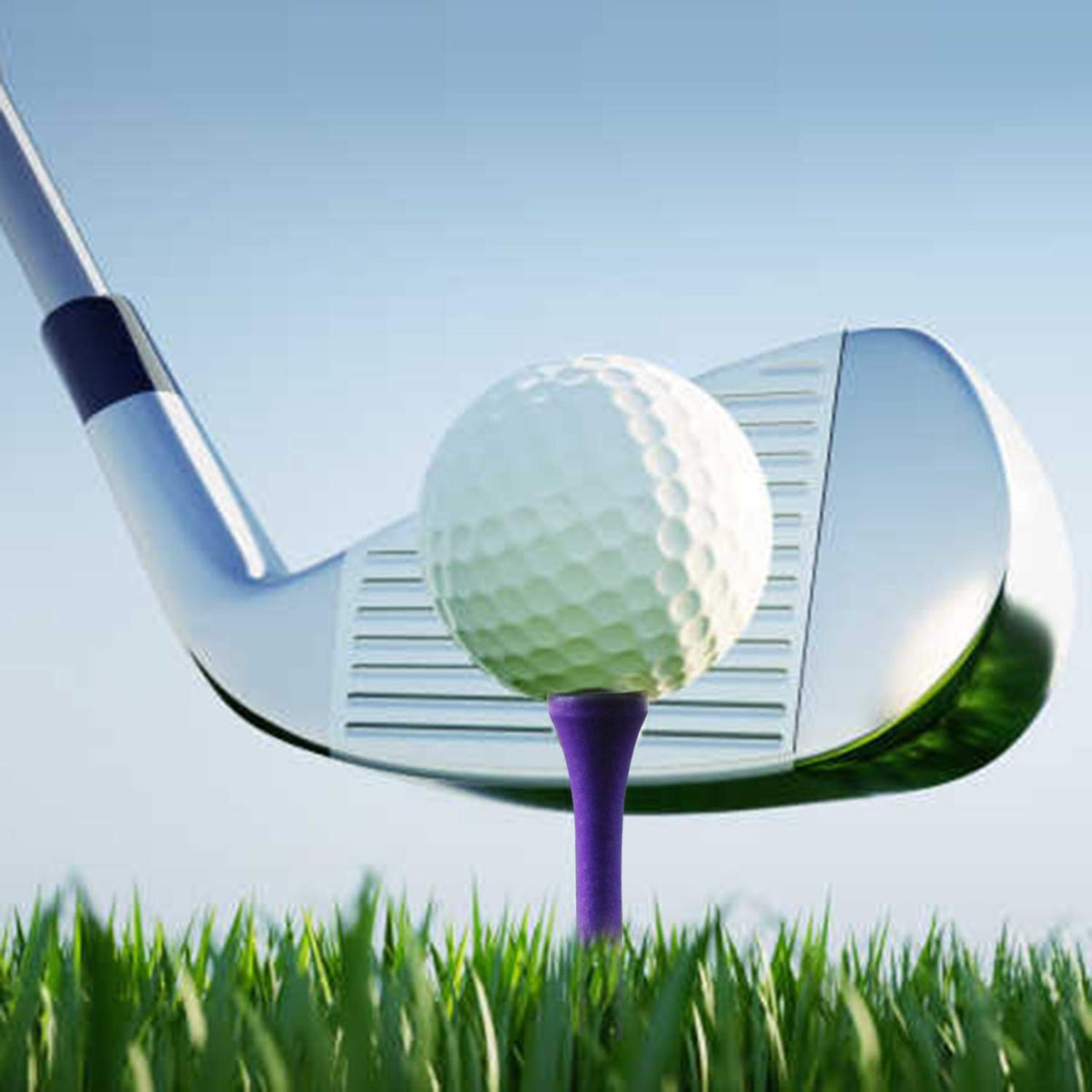 Deluxe 2 1/8-Inch Wooden Golf Tees - Purple, 100 Pack