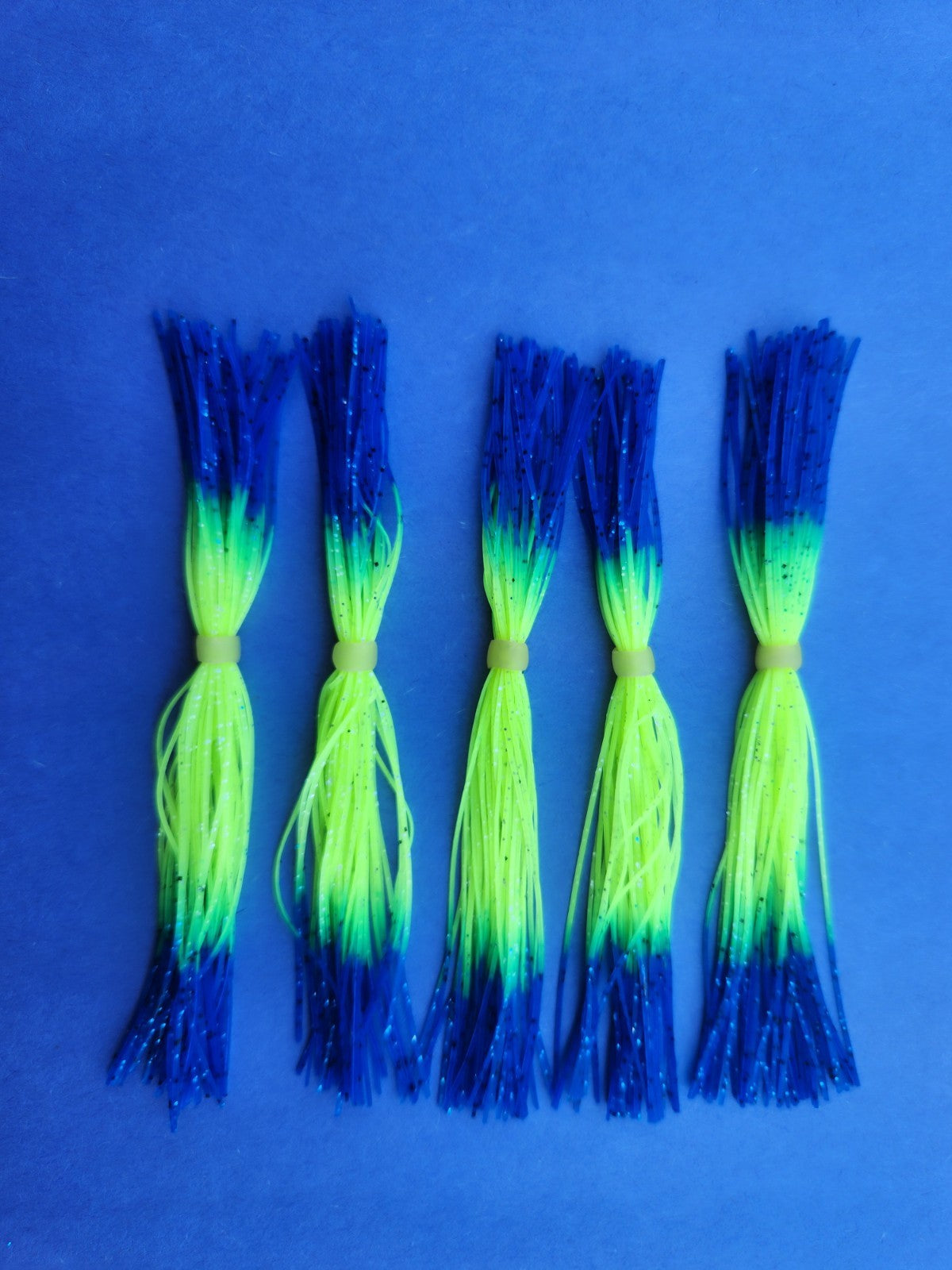 Blue Tip Silicone Fish Lure Skirt for Spinnerbaits & Jigs - 5 Inch 40 Strands