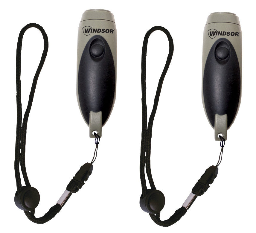 Electronic Sport & Safety Whistle with 3 Tones, Sanitary Push Button, Grey