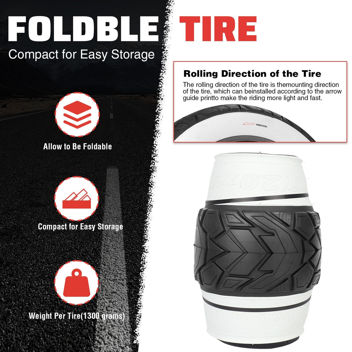 20x4.0 Electric Fat Tire for E-Bikes and Tricycles - 2 Pack
