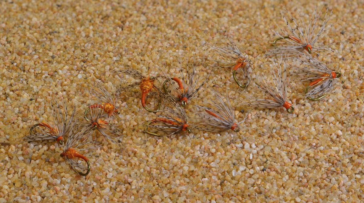 Fly Fishing Nymph Flies Set with Soft Hackle - Assorted Hook Sizes