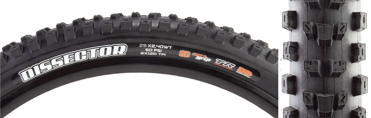 Maxxis Dissector 29x2.4 MTB Bike Tire - Tubeless Ready, MaxxTerra, 1 or 2 Tires