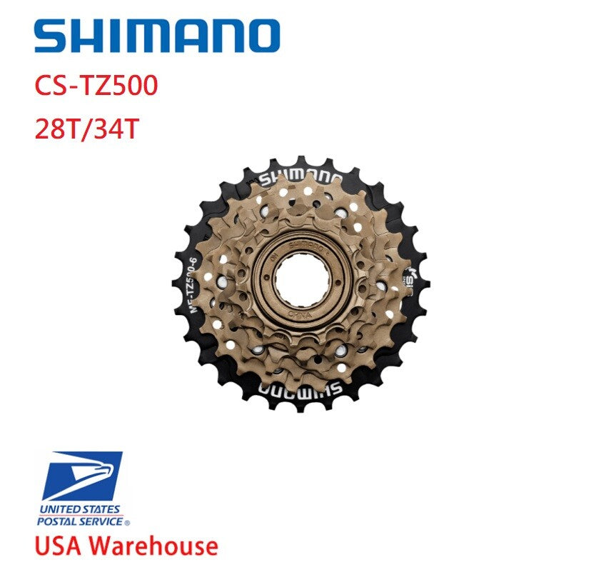 7-Speed Bicycle Freewheel Cassette 14-28T & 14-34T Range - Shimano Tourney MF-TZ500