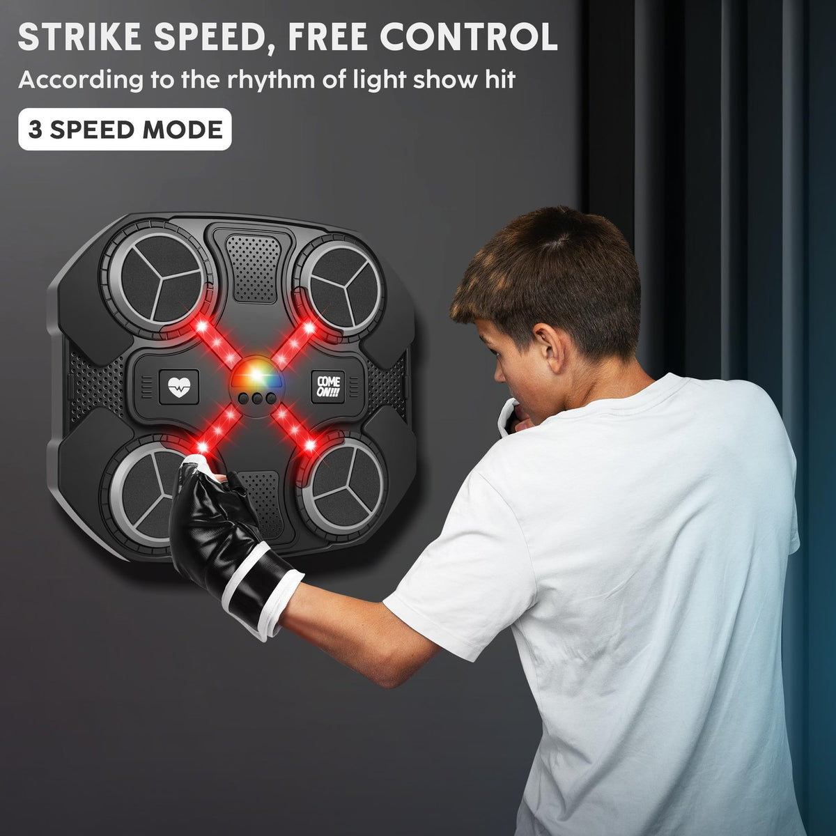 Bluetooth Wall-Mount Boxing Machine with Glove - Kids & Adults Training Target