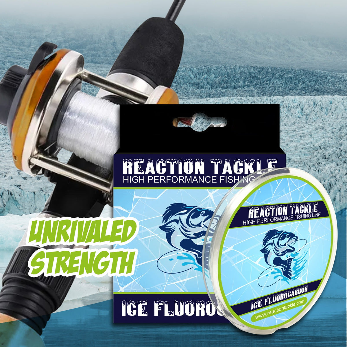 Ice Fishing Fluorocarbon Line - Low Stretch Leader with Abrasion Resistance