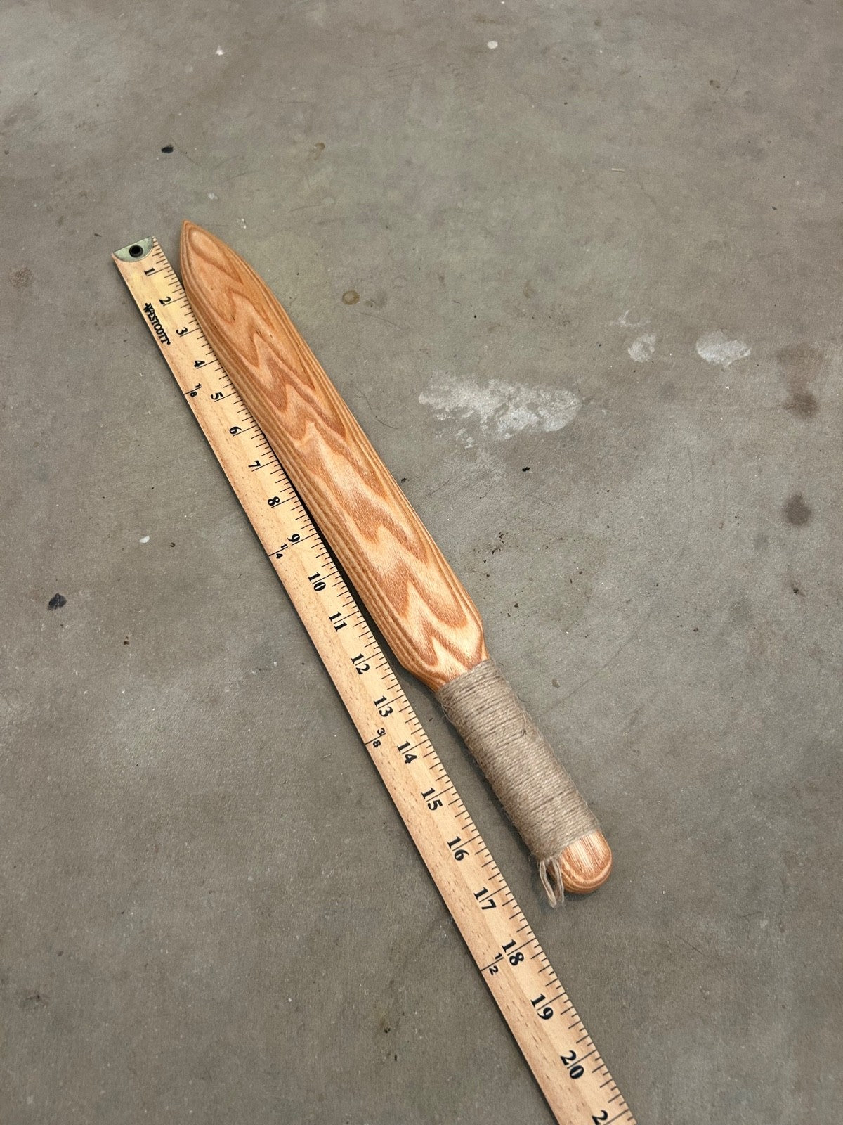 Handmade Wooden Fighting Knife Dagger 18 Inch Coffee Nut Martial Arts Weapon