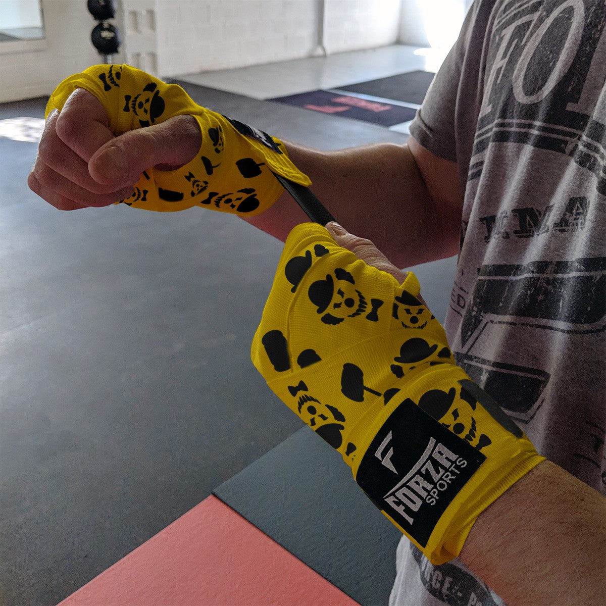 180-Inch Boxing & MMA Hand Wraps Clown Yellow for Training & Protection