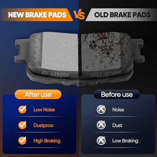 Rear Ceramic Brake Pads Kit for Toyota Camry Highlander 2002-2006