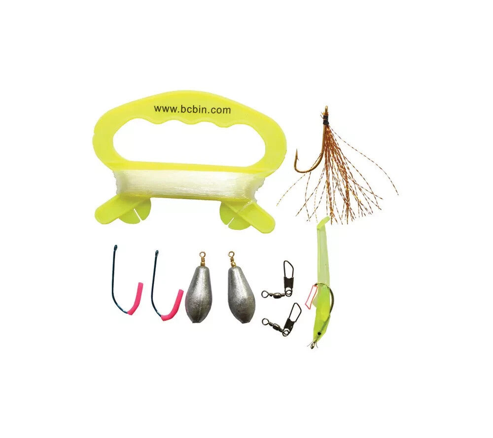 Ultralight Fishing Kit with Monofilament Line, Hooks, Swivels & Lures - Pocket Sized Emergency Survival Gear