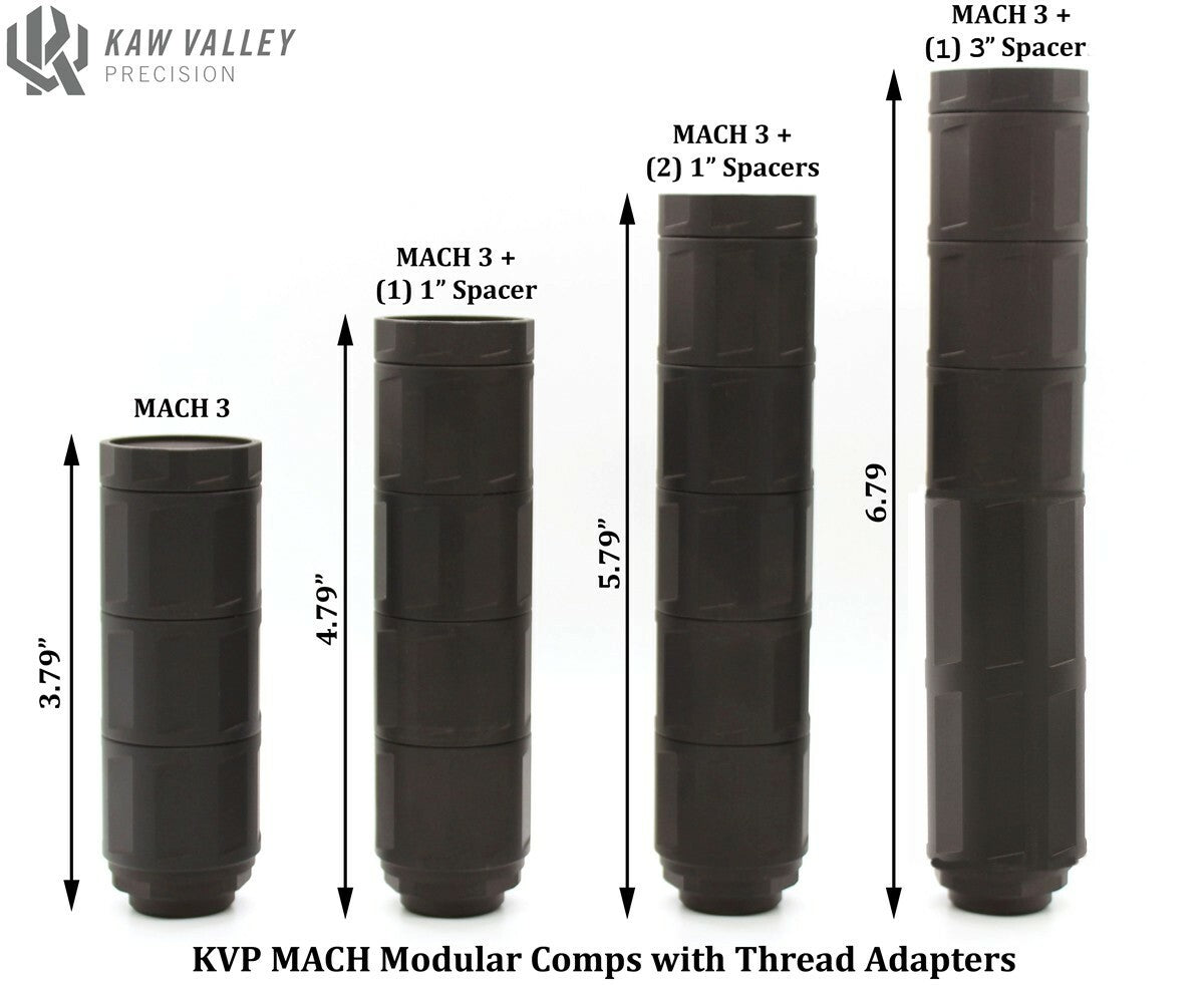 Modular Linear Compensator Body with End Cap for Firearm - Customizable Length
