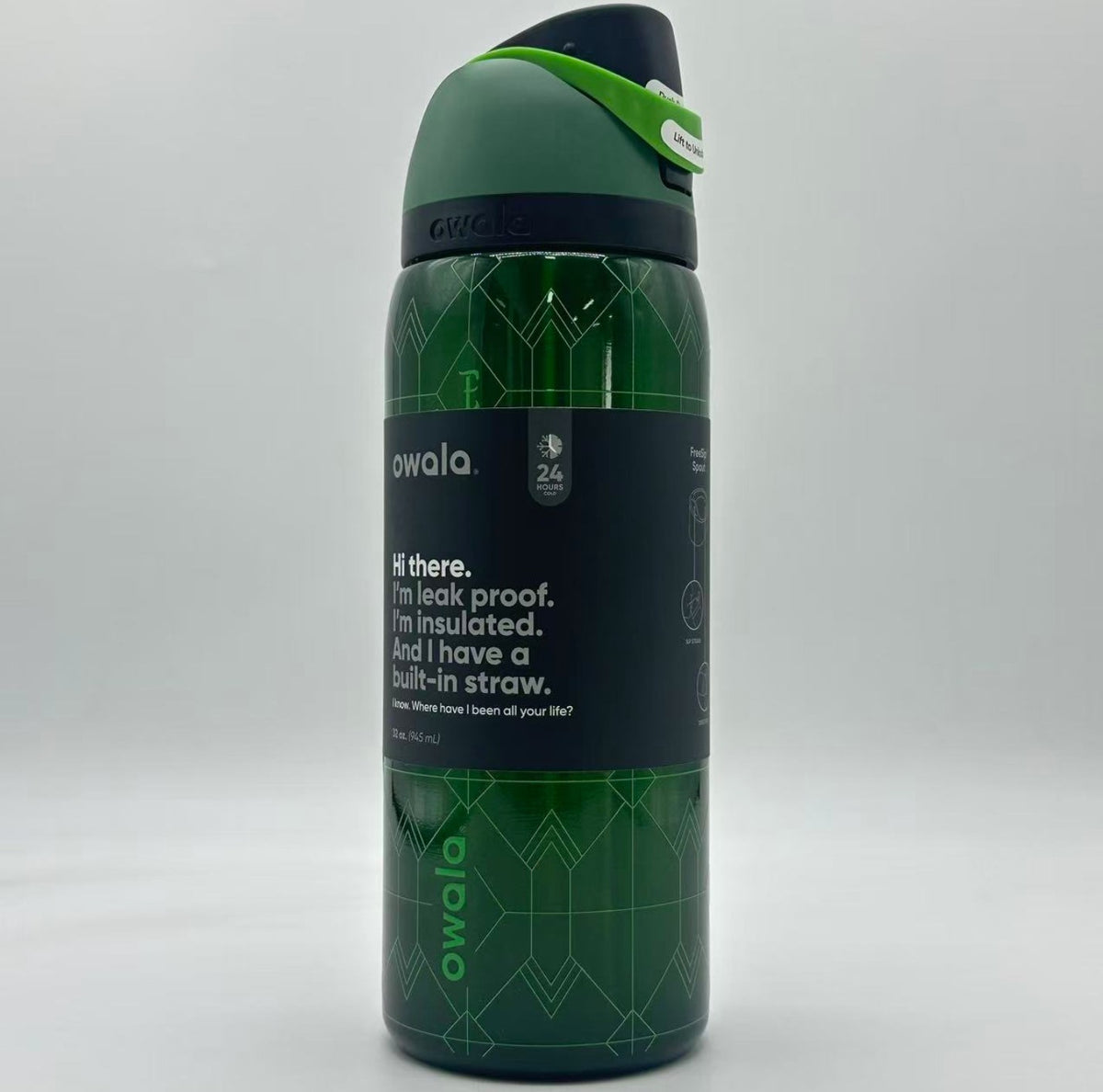 32oz Insulated Stainless Steel Water Bottle with Leak-Proof Lid and FreeSip Spout