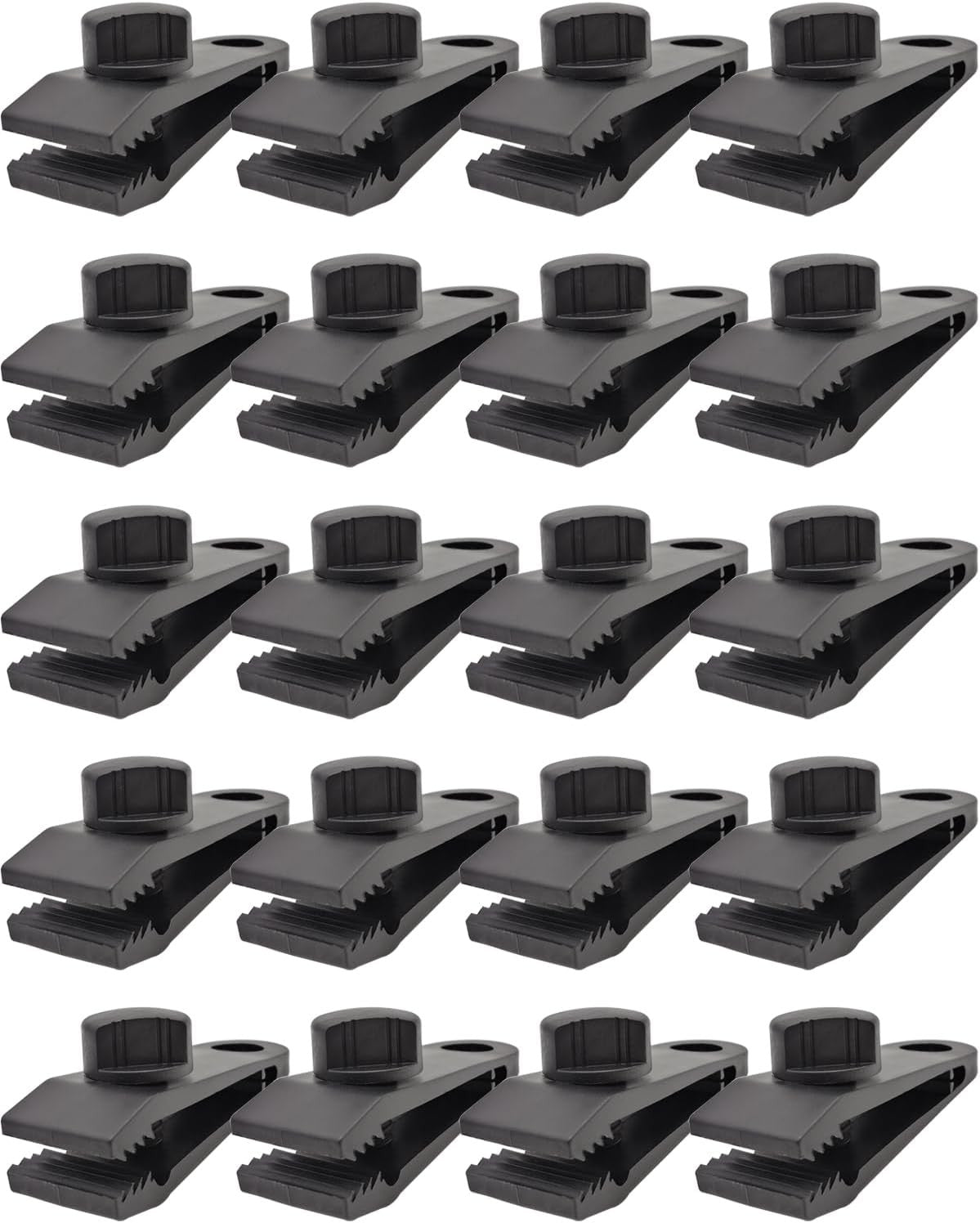 Heavy Duty Tarp Clips 20 Pack - Waterproof Locking Tent & Cover Clamps