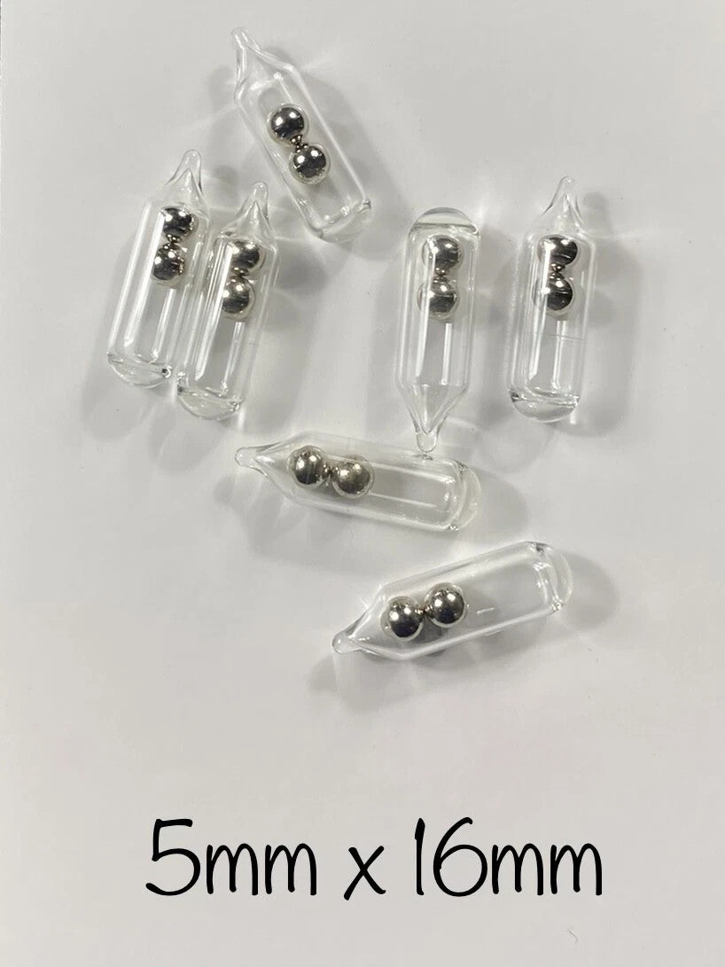 Glass Rattles for Fishing Baits, Worms, Flies & Lures – Multiple Sizes & Quantities