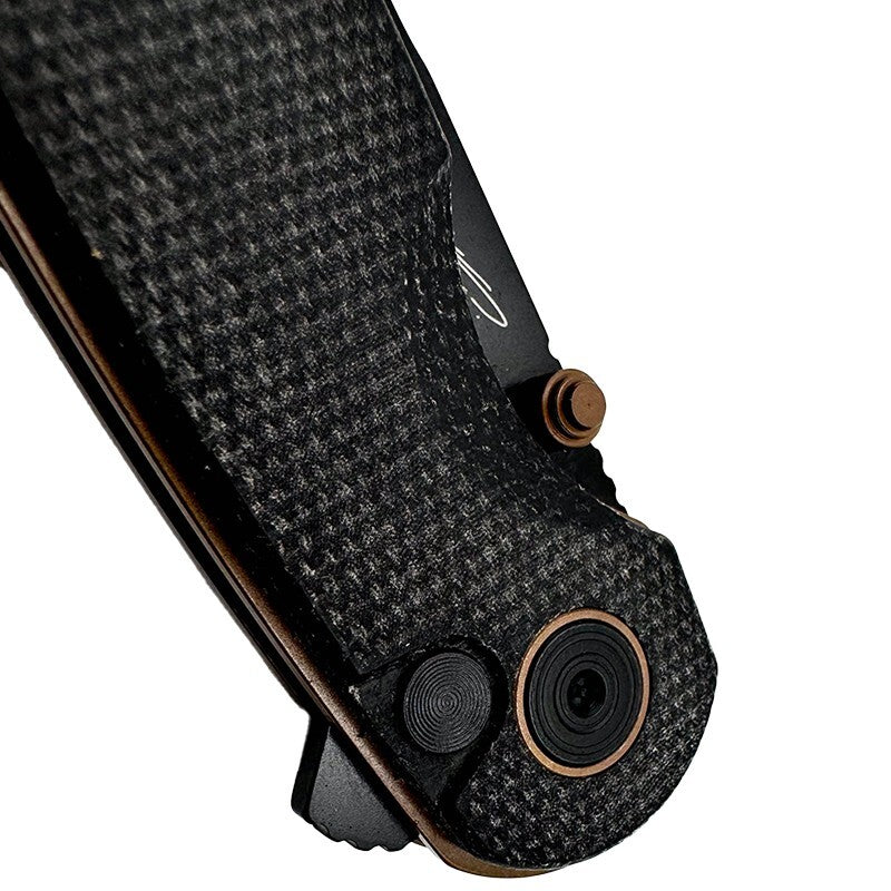Folding Knife with 3-Inch K110 Steel Blade & Micarta Handle