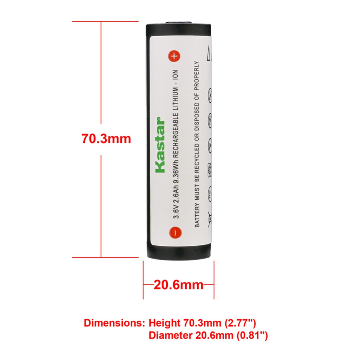 Lithium-Ion Battery for Streamlight Flashlights 74175 Replacement Power Cell