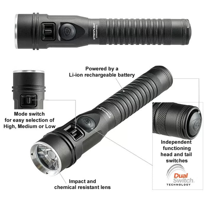 Rechargeable LED Flashlight 1200 Lumens with Battery - No Charger