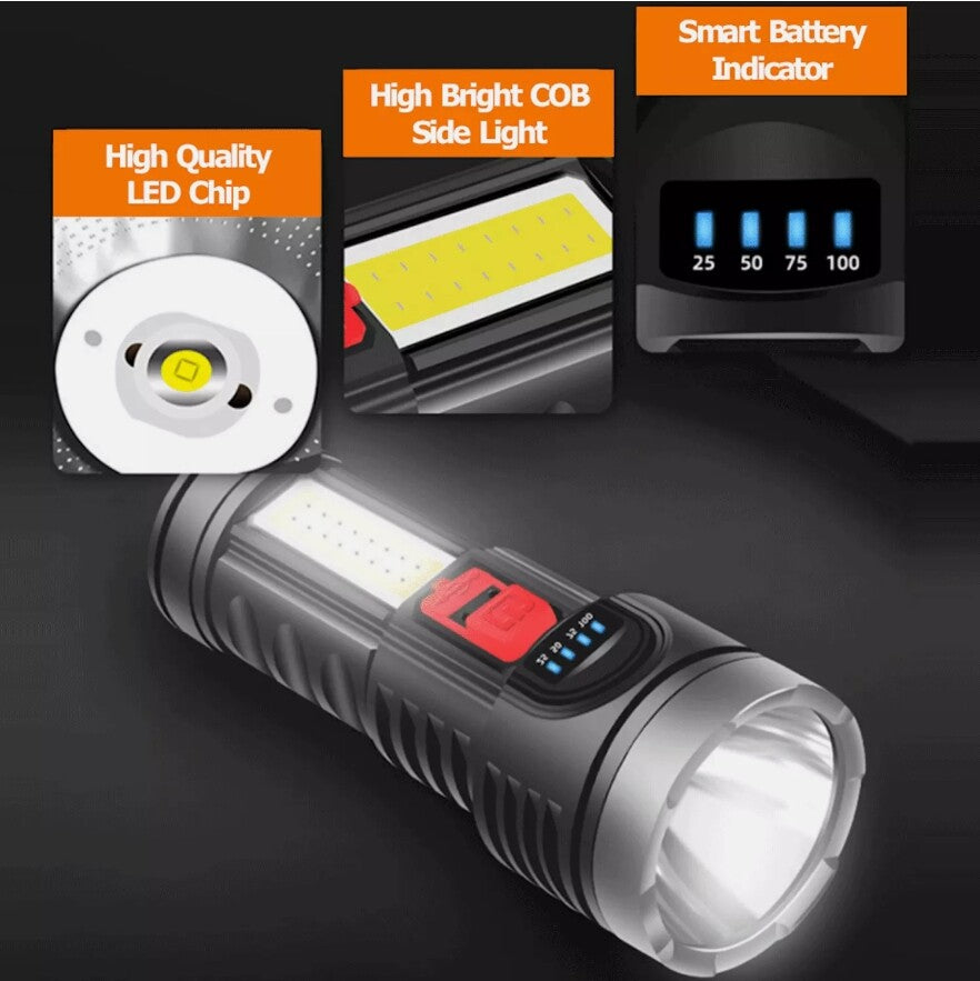 Rechargeable LED Torch Tactical Flashlight Lantern 999000000 LM Waterproof