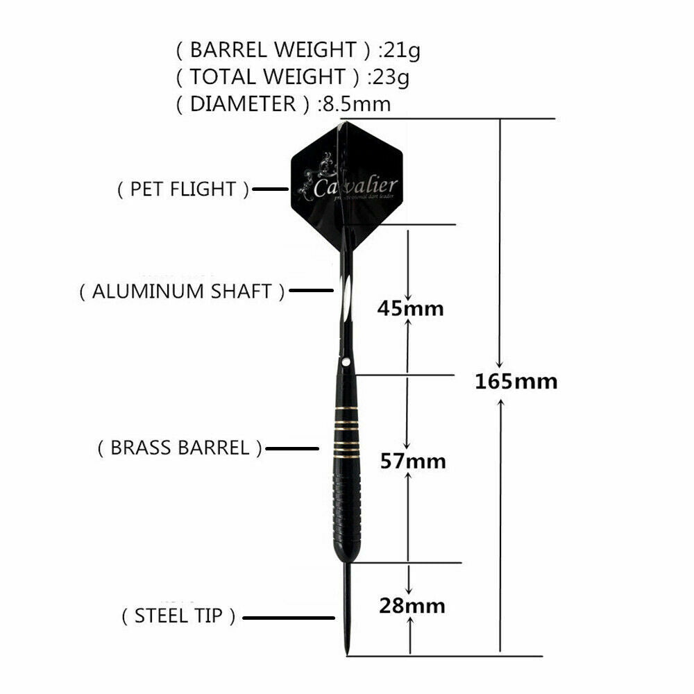23g Tungsten Darts Set with Case - 3 Pack Professional Competition Darts