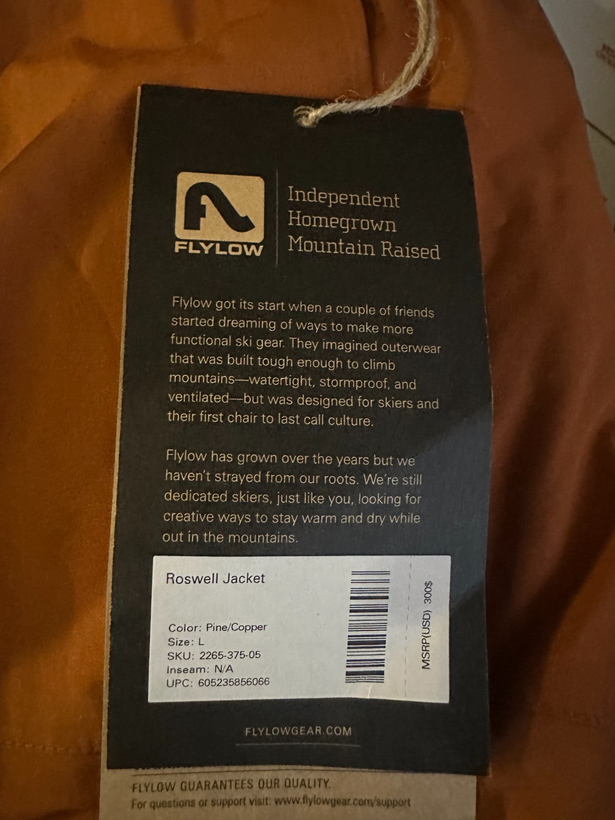 Men's Winter Ski Jacket with Waterproof & Insulated Features - Pine/Copper, Large