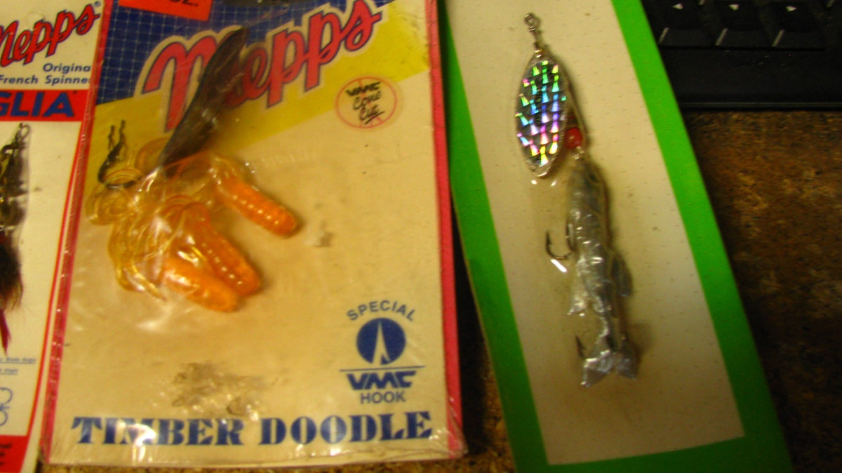 NOS Mepps Aglia Lures Set of 4 Fishing Baits - Vintage Hard-to-Find