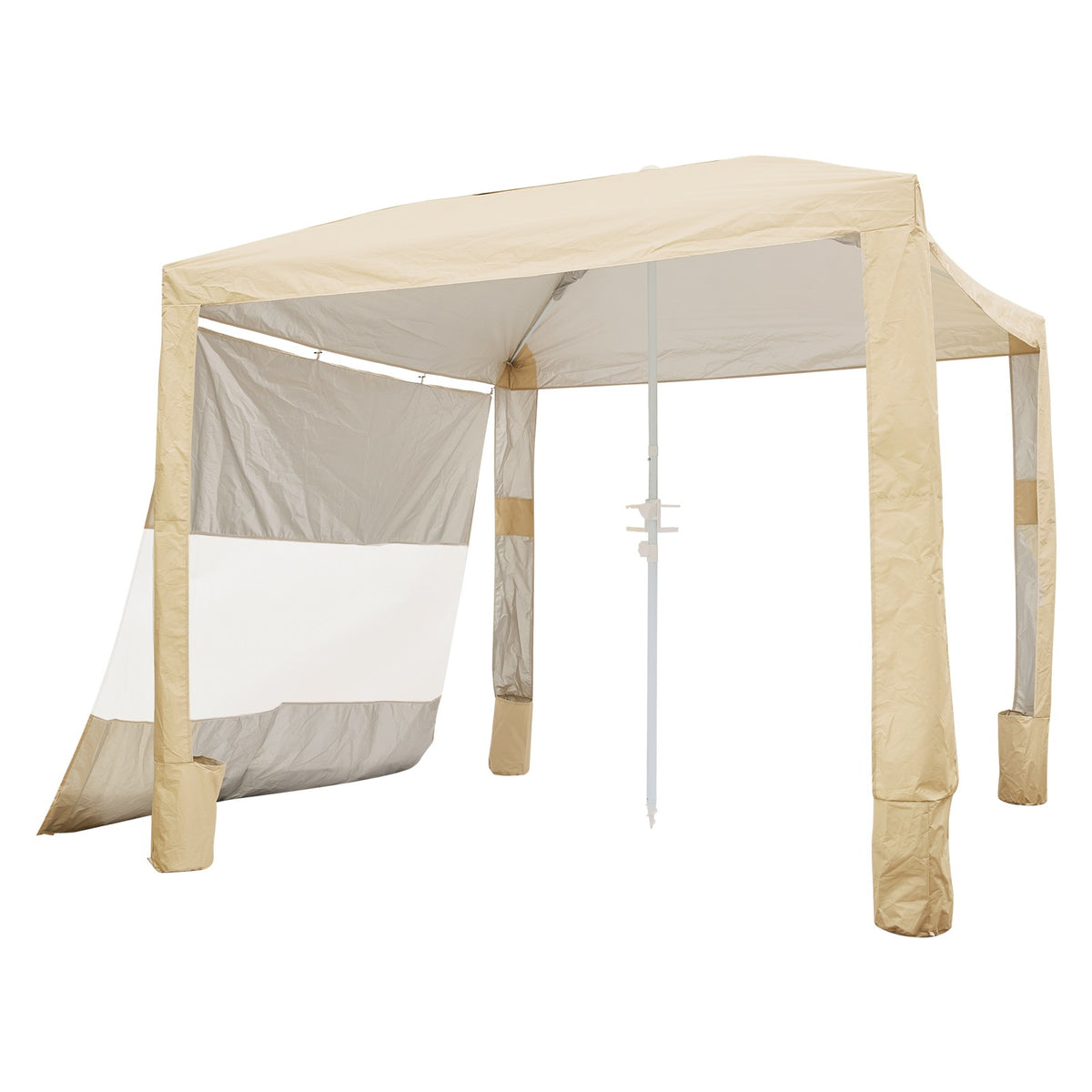 8x8 ft Beach Cabana Canopy with Side Wall and Carry Bag - UPF 50+ Sun Shelter