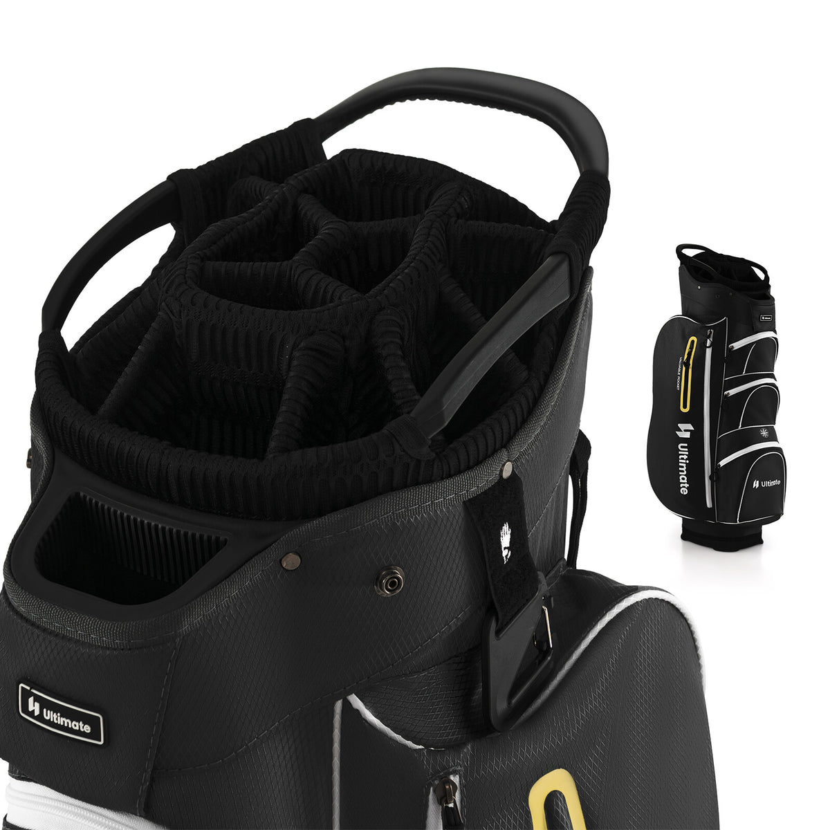 Lightweight Golf Cart Bag with 15-Way Top Dividers and Multiple Pockets | Fits All Variants