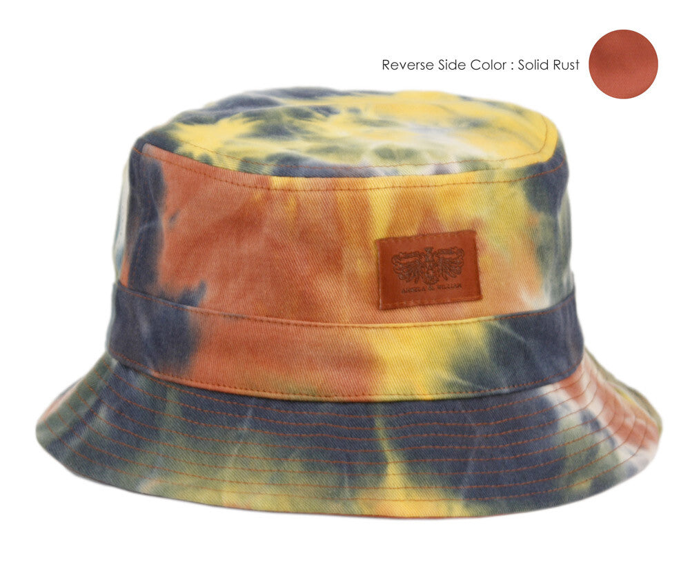 Reversible Cotton Bucket Hat for Outdoor Activities - Tie Dye Boonie Cap