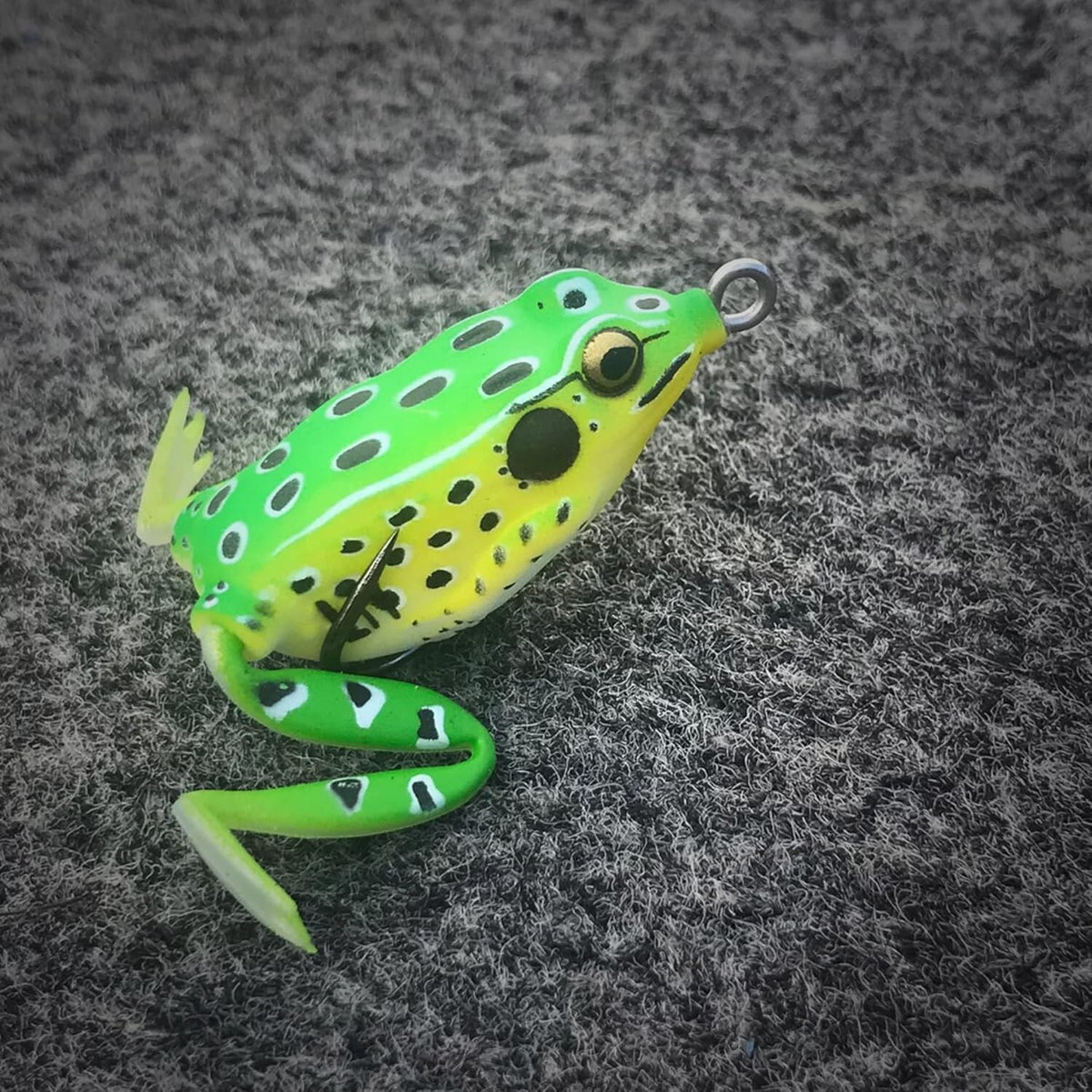 Fishing Lure Lot 3x Pocket Frog 1.75 inch Leopard Topwater Weedless Baits