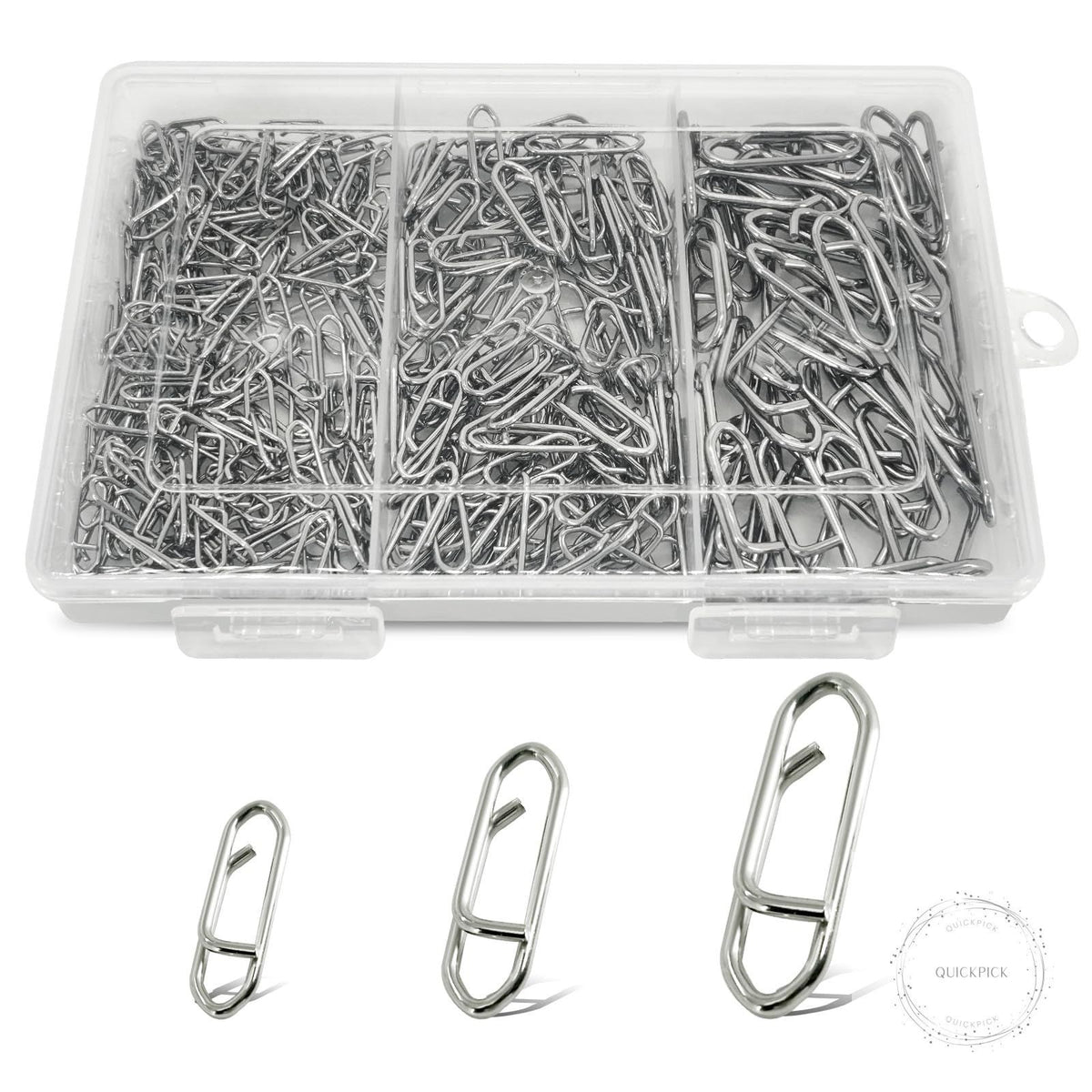 200Pcs Fishing Speed Clips Set - Stainless Steel Quick Change Lure Connectors