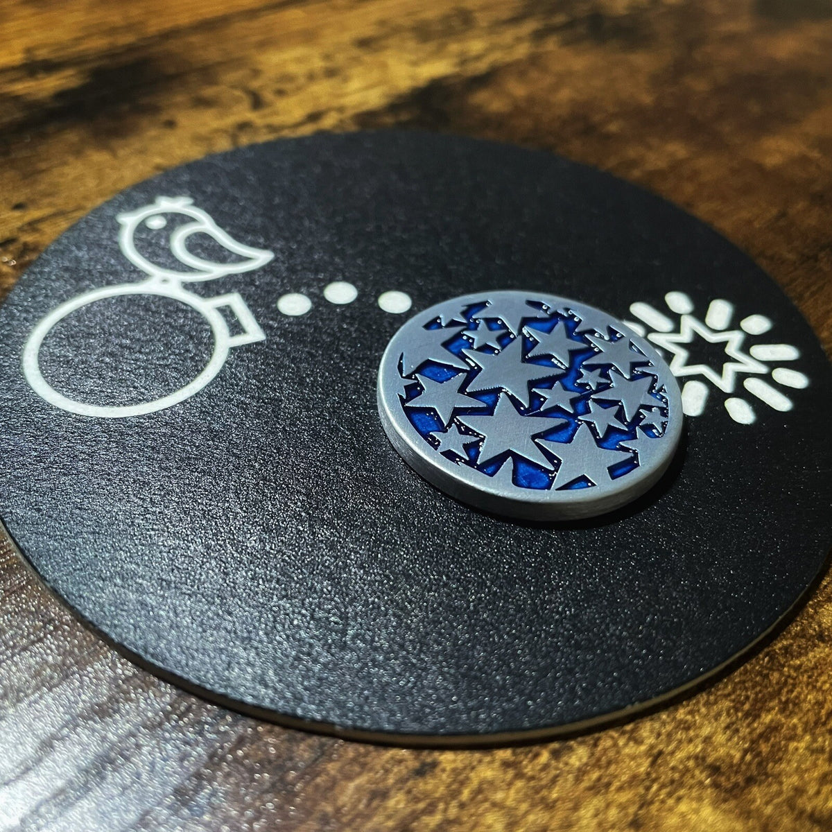 Personalized Hand Made Golf Ball Marker - Raised Relief Aluminum, Custom Gift