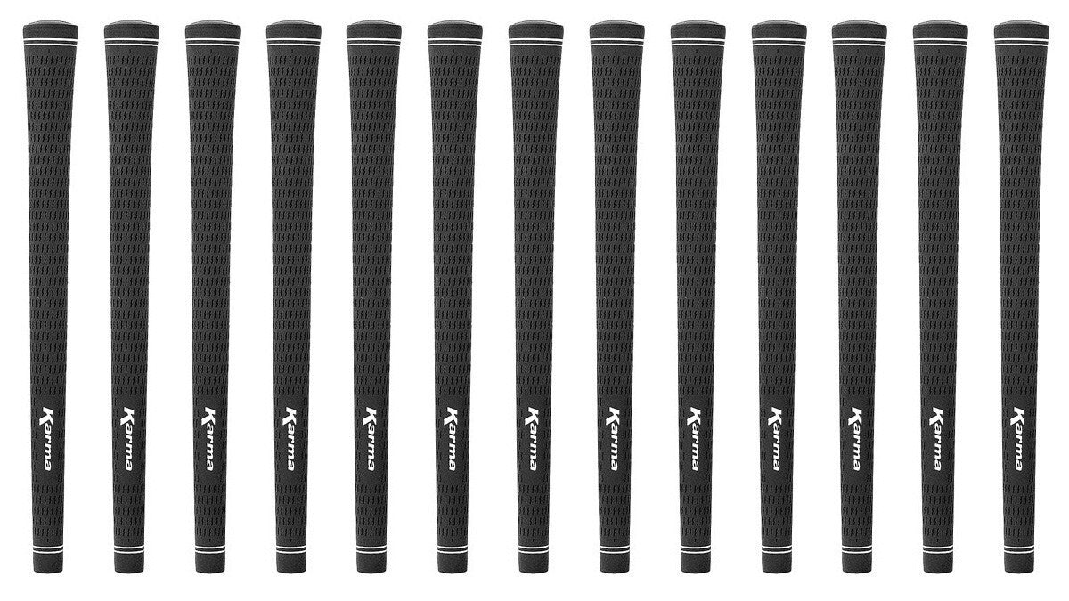 Golf Club Grip Set - 13 Velour Black Standard Size Replacement Grips