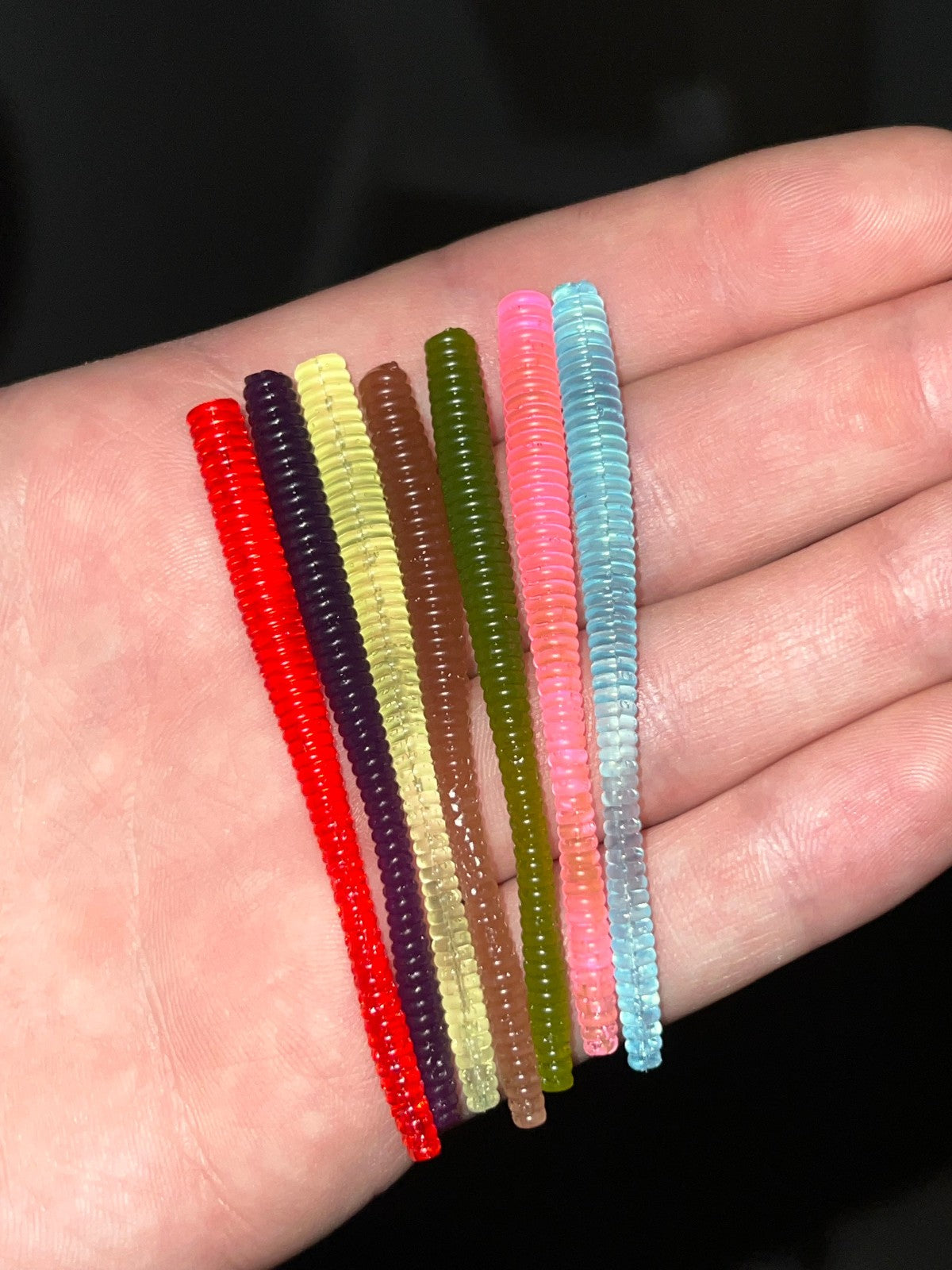 105 Ct Soft Plastic Trout Worms Variety Pack - Fishing Baits for Panfish & Crappie