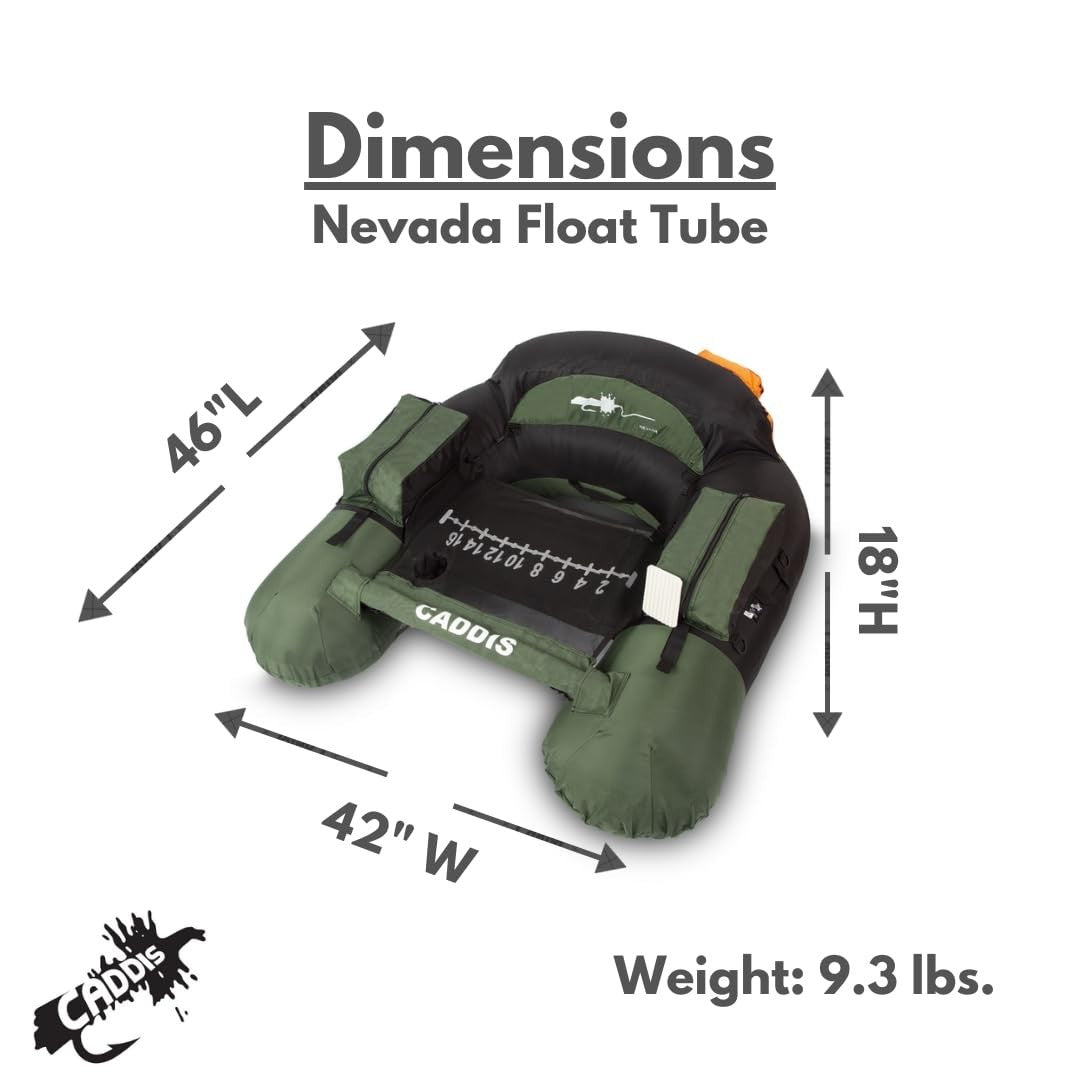 Heavy Duty Fishing Float Tube with Stability & Comfort - Green