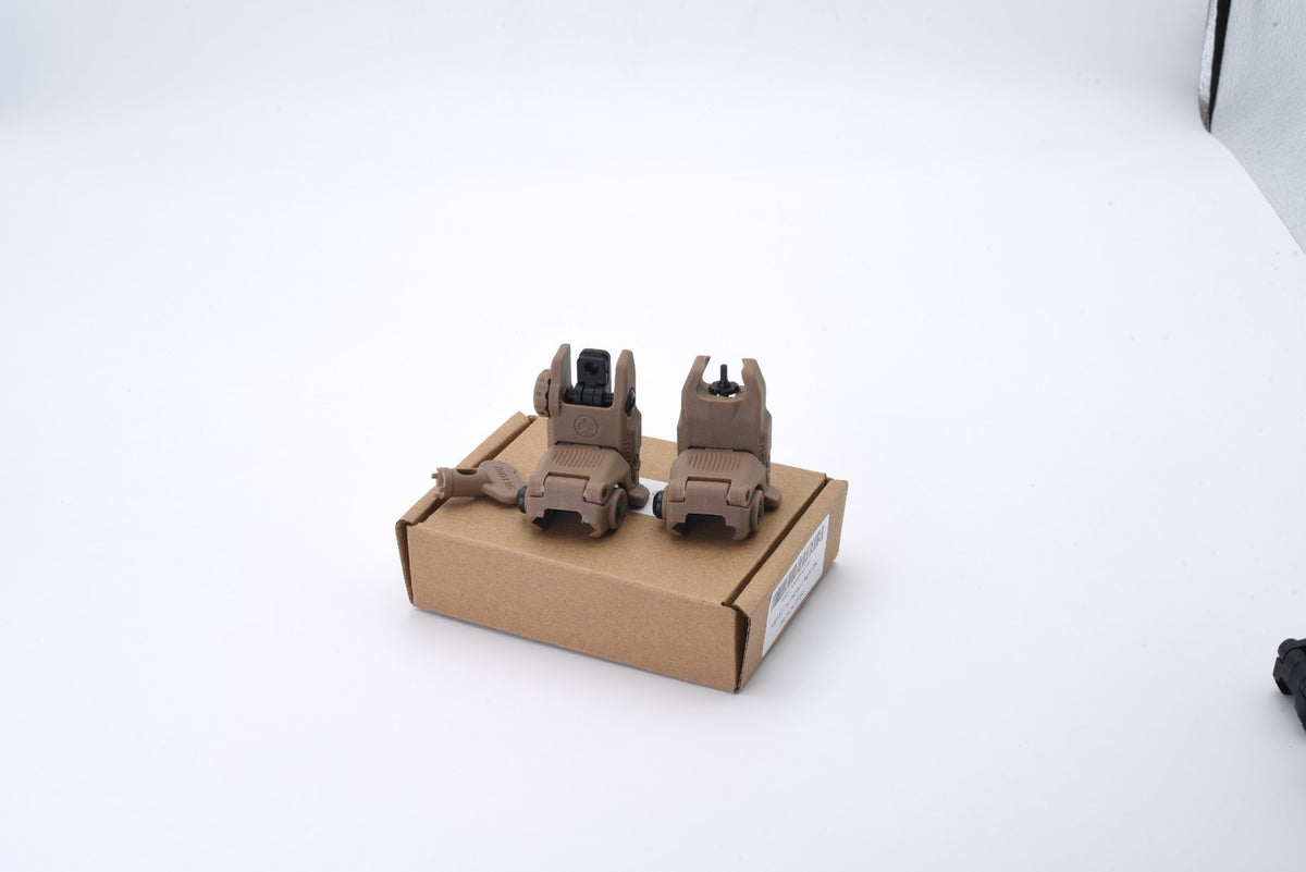 Magpul-style GEN II Flip Up Backup Sights for Rifles - Front & Rear Set