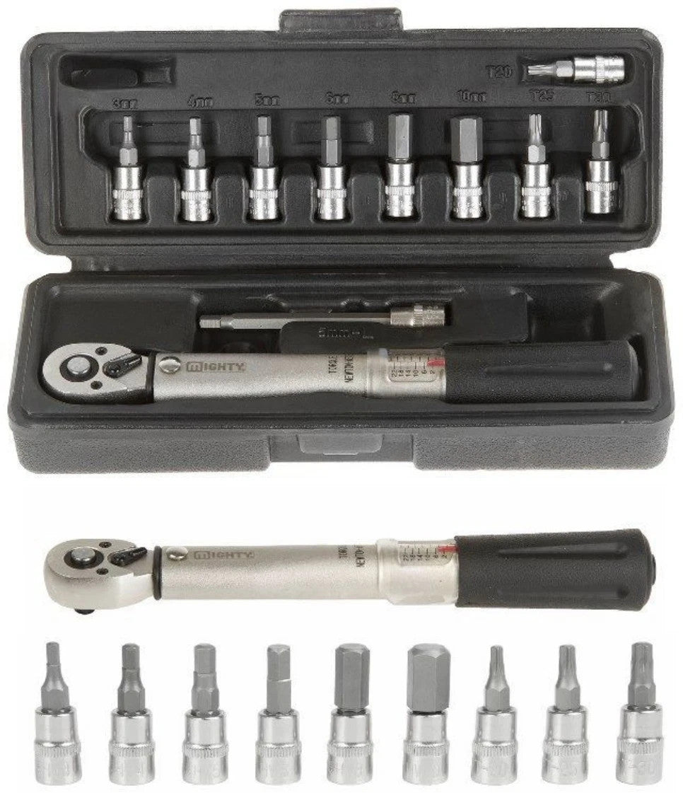 Torque Wrench 2-24 Nm with 1/4-Inch Sockets for Bicycle Maintenance