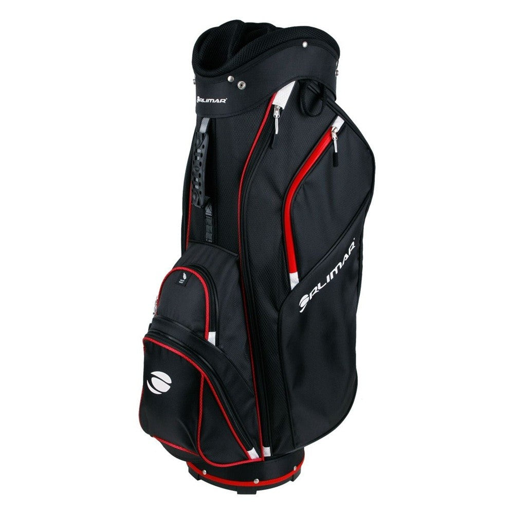 Golf Cart Bag 14-Way Top with Pockets & Accessories - Black Red