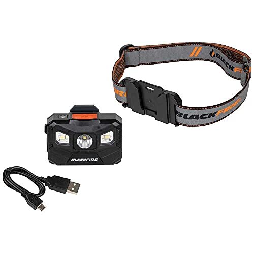 Rechargeable LED Headlamp with Auto-Off and Multiple Modes – Spot & Flood Light