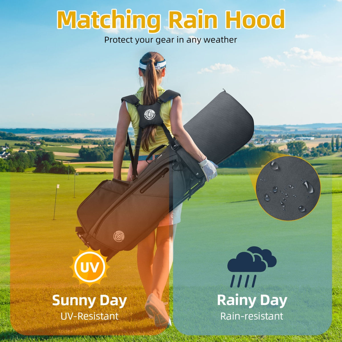Lightweight 14-Way Golf Stand Bag with Full Length Dividers & Padded Straps