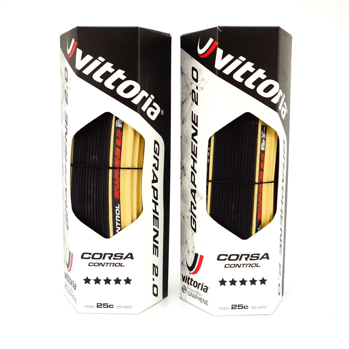 Vittoria Corsa Control G2.0 Clincher Bike Tire 700x25C - Multiple Quantity Options